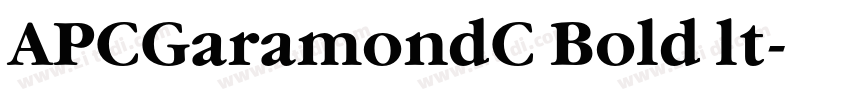 APCGaramondC Bold lt字体转换